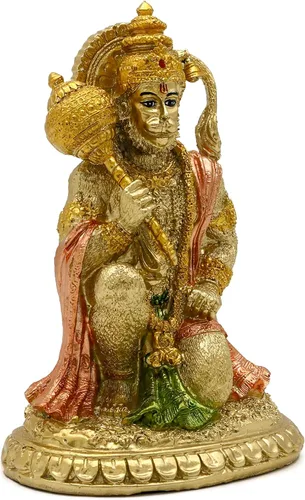 Miniatura 7 de alikiki Estatua hindú Ramayana Hanuman - 6.1 pulgadas de alto, estatua de dios indio hinduismo, devoto, señor Rama, santuario, altar, decoración