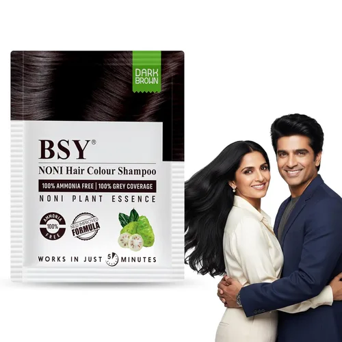 Miniatura 10 de BSY Noni Black Hair Magic Hair - Champú de color para el cabello (0.4 fl oz x 6 bolsitas) Tinte permanente natural sin amoníaco para hombres
