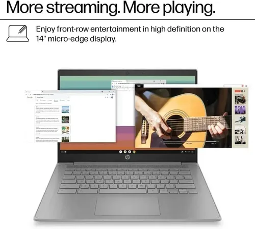Miniatura 3 de HP Chromebook - Laptop HD de 14 pulgadas, portátil para estudiantes y negocios, Intel Celeron N4500, 4 GB de RAM, 64 GB eMMC, batería de larga