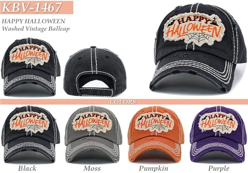 Miniatura 3 de ScarvesMe Gorra de béisbol de punto desgastado vintage lavado de bruja mala para mujer