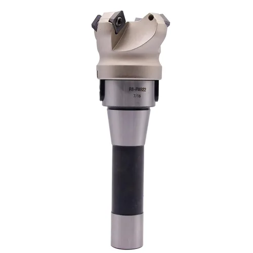 Miniatura 4 de R8 FMB22 7/16-20UNF Shank Face End Mill Arbor y KM12 50-22-4T Fresa de extremo de cara CNC con 10 piezas de insertos de carburo SEKT1204 y llave T20