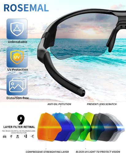Miniatura 4 de Gafas de sol deportivas polarizadas para hombres y mujeres, jóvenes, béisbol, correr, pesca, tenis, golf, ciclismo, conducción, motor TAC UV400 TR90