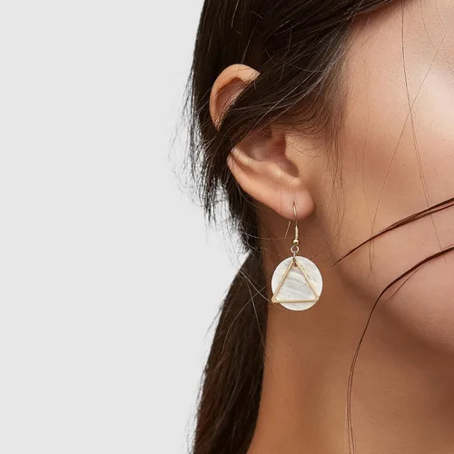 Miniatura 7 de MECCANIXITY Aro de abalorios triangular, anillo de enlace geométrico hueco triangular para hacer joyas