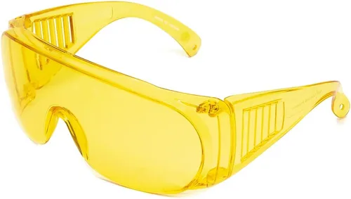 Miniatura 18 de Calabria 1003 Gafas de seguridad grandes que se ajustan sobre anteojos graduados Fitover para hombres y mujeres, envolventes, tintadas, Anaranjado