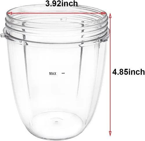Miniatura 2 de Vasos de repuesto compatibles con licuadora NutriBullet de 600 W y 900 W (2 tazas de 18 onzas)