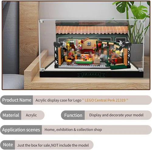 Miniatura 6 de Vitrina acrílica para Lego Ideas 21319 Central Perk, caja decorativa personalizada para el modelo de bloque de amigos, placa de acrílico