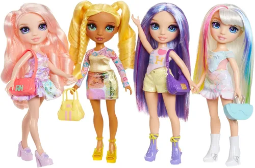 Miniatura 8 de Rainbow High My Fashion Style Bella, muñeca de moda rosa de 11 pulgadas con traje llamativo, bolso elegante, gran regalo de juguete para niñas de 4