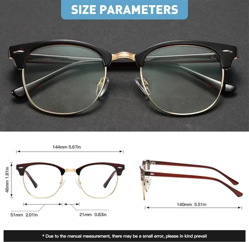 Miniatura 2 de Gafas de bloqueo de luz azul para mujer/hombre, lentes de luz azul para computadora para mujer/hombre A05-marrón oscuro