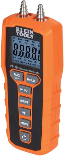Miniatura 11 de Klein Tools 80142 Kit de detector de fugas de gas, detector de gas combustible, manómetro digital y comprobador de presión HVAC, doble puerto, 2