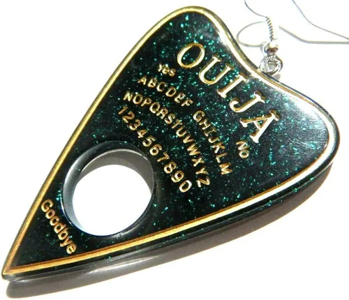 Miniatura 2 de Pendientes de plancheta con purpurina en tono dorado y negro