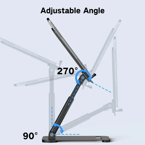 Miniatura 4 de Soporte para tableta Tonmom para iPad, soporte para tableta ajustable para escritorio, soporte para monitor portátil plegable compatible