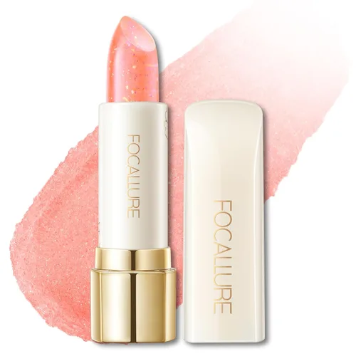 Miniatura 8 de FOCALLURE Lápiz labial brillante hidratante, acabado brillante de perlas, bálsamo labial teñido hidratante con textura cremosa, tinte labial de RD02