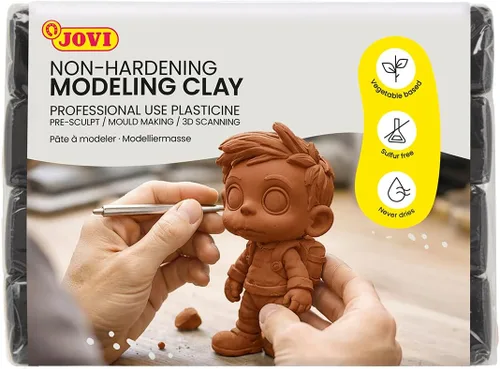 Miniatura 2 de Jovi Arcilla de modelado, 3 libras en total, 4 barras que no se secan, 0.77 libras cada una, artes y manualidades (negro) Total of 3 lb