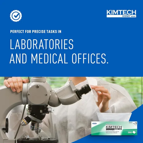 Miniatura 7 de Kimtech 34256CT KIMWIPES - Limpiadores para tareas delicadas, 1 Hoja, 14 7/10 x 16 3/5, Caja con 140 (Cartón con 15 Cajas)