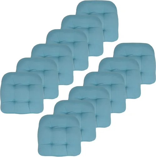Miniatura 18 de Sweet Home Collection - Cojines para silla de patio al aire libre, cojines prémium con relleno grueso y cómodo de fibra, con tul, 19 x 19 pulgadas
