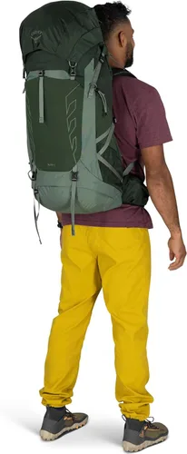 Miniatura 12 de Osprey Talon 44L Mochila de senderismo ligera para hombre, mochila para viajes y campamento, negro/gris carbón, L/XL