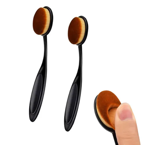 Miniatura 3 de Paquete de 2 cepillos de dientes para base de cepillo de dientes, cepillo de maquillaje ovalado, cepillo de dientes suelto para mezclar líquido