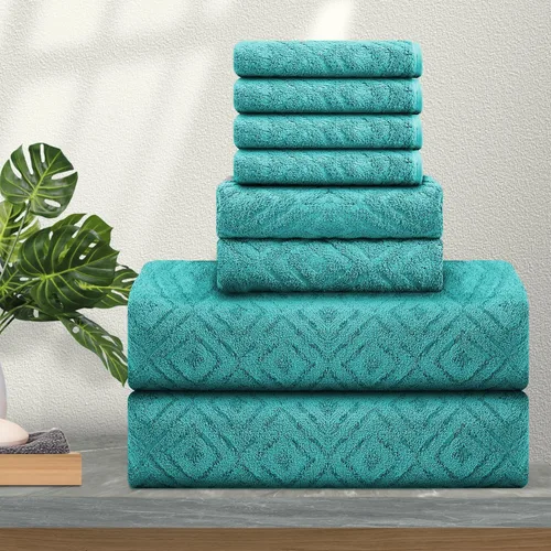 Miniatura 12 de Ferdilan - Juego de 4 toallas de baño grandes de 35 x 70 pulgadas, 600 GSM, ultra suaves y absorbentes, para silla de baño, color negro, toallas