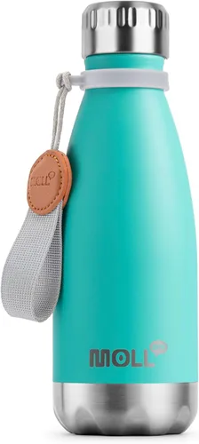 Miniatura 43 de Botella de agua para niños, botella de agua deportiva de acero inoxidable de 12 onzas con aislamiento al vacío para la vuelta a la escuela, botella