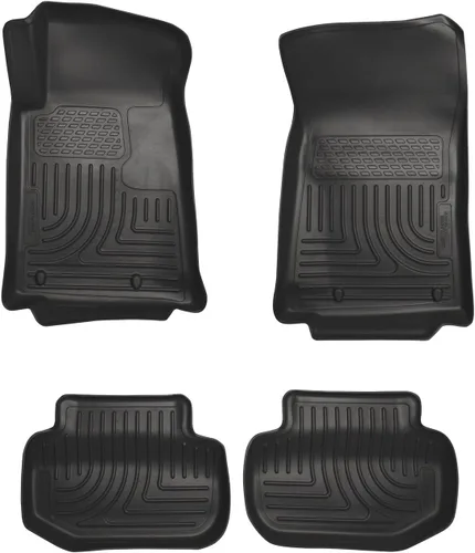 Husky Liners Weatherbeater Alfombrillas para el suelo | Compatible con Chevrolet Camaro 2011-2015 | Delantero y 2da Fila, 4 piezas Negro - 98121