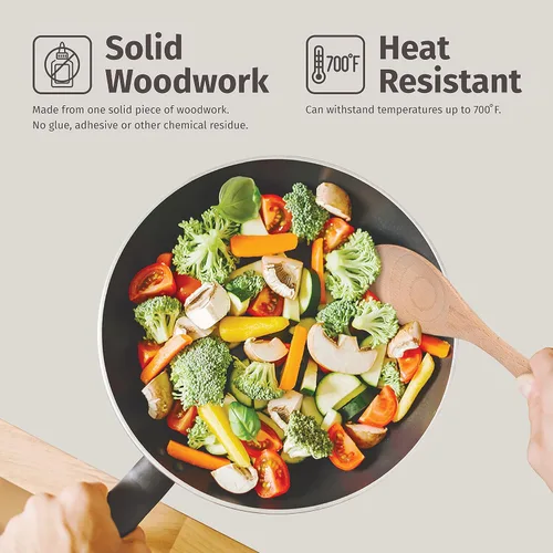 Miniatura 6 de PrintSupremacy - Utensilios de cocina personalizados de madera de haya, utensilios de cocina de madera antiadherente, utensilios de cocina, juego