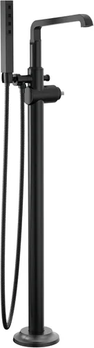Miniatura 9 de Delta Tetra - Grifo de bañera independiente con ducha de mano, relleno de bañera cromado para montaje en el suelo, cromado Lumicoat T4789-PR-LHP-FL