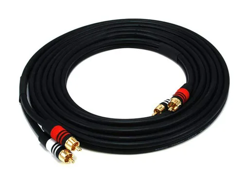 Miniatura 10 de Monoprice 1.5 pies Premium 2 conectores RCA Plug/2 conectores RCA Plug M/M de 22 AWG, color negro