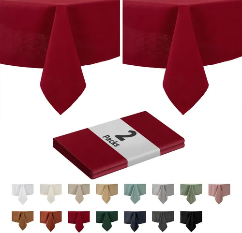 Miniatura 27 de maxmill - Mantel cuadrado de textura sluby, resistente a las manchas, impermeable, resistente a las arrugas, mantel de tela lavable suave, mantel