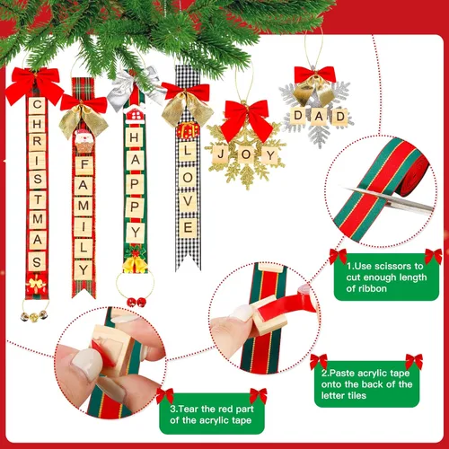 Miniatura 3 de MGparty 312 Piezas Adornos de Navidad DIY Adornos para Árbol de Navidad Xmas Artes y Manualidades Suministros de Decoraciones para Niños Adultos