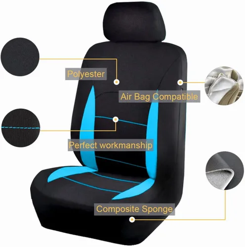Miniatura 2 de Flying Banner Fundas de asiento de coche, asientos delanteros, asiento trasero, poliéster, protectores de asiento de automóvil, instalaciones