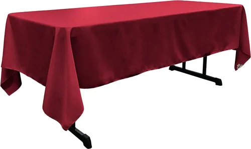 Miniatura 198 de LA Linen Mantel rectangular lavable de popelín de poliéster, resistente a las manchas y a las arrugas, cubierta de mesa 60x84, mantel de tela