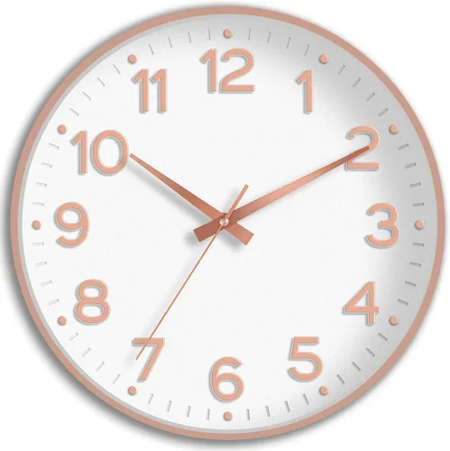 Miniatura 13 de Roymnie Reloj de pared verde, 10 pulgadas, silencioso, funciona con pilas, moderno reloj analógico sin tictac, decorativo para cocina, dormitorio