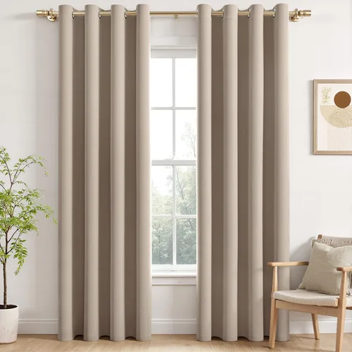 Miniatura 28 de MIULEE Cortinas opacas para dormitorio o sala de estar, juego de 2 paneles de cortina para ventana con aislamiento térmico y bloqueo de luz