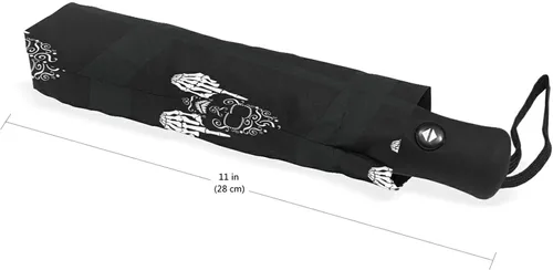 Miniatura 5 de Poeticcity Auto OpenClose Folding Umbrella, Strong Inner Print Travel Rain Umbrella, Portable Automatic Compact Anti-UV Sun Parasol
