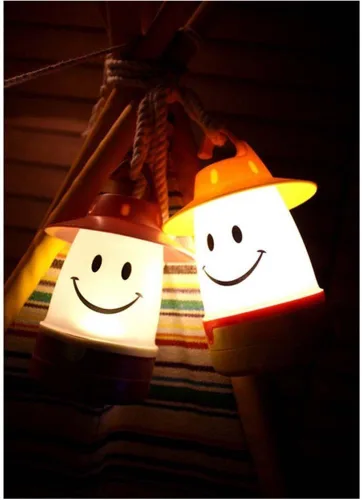 Miniatura 2 de Linterna LED de sonrisa: linterna de camping nocturna portátil para niños (Diente de león)