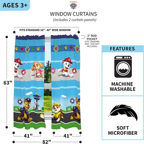 Miniatura 4 de Franco Juego de cortinas para habitación de niños, 82 x 63 pulgadas, Batman