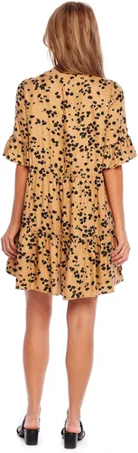 Miniatura 4 de Mud Pie Vestido de manga corta con volantes para mujer Aster