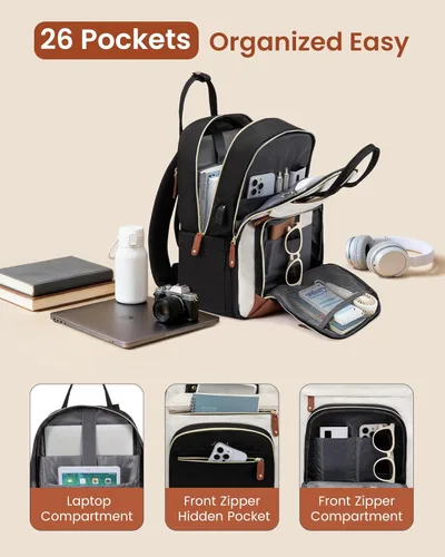 Miniatura 3 de LOVEVOOK Mochila para mujer, mochila para laptop de 15.6 pulgadas, mochilas escolares, bolsa antirrobo, bolsa antirrobo impermeable