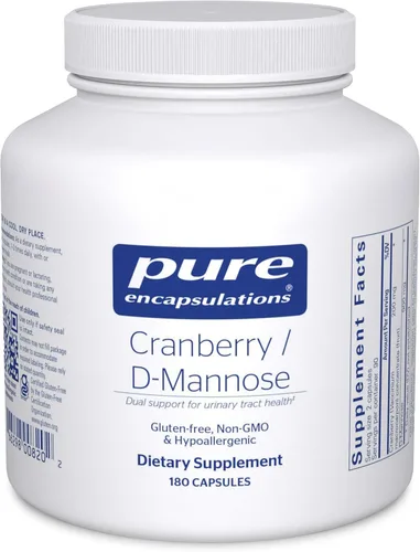 Miniatura 8 de Pure Encapsulations Arándano/D-manosa Suplemento hecho de 100% sólidos de fruta de arándano para apoyar la salud del tracto urinario* 90 cápsulas