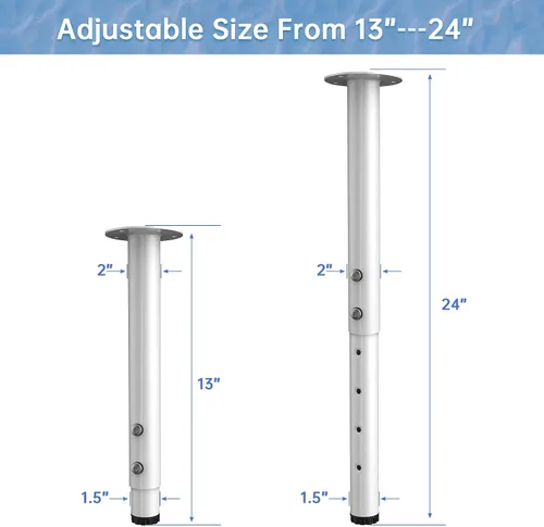 Miniatura 3 de Patas de mesa ajustables, patas de escritorio de metal de altura ajustable, patas ajustables para mesa, computadora, escritorio, mesa de comedor