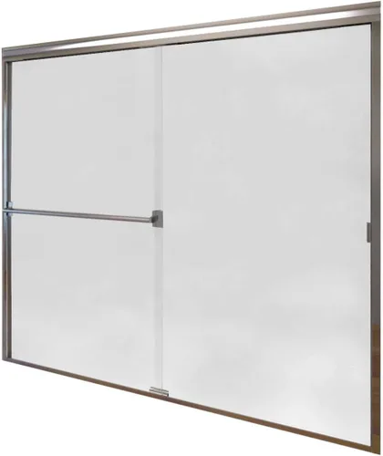 Miniatura 2 de Basco Puerta de ducha clásica semi-sin marco, puerta corredera para bañera, 52-56 pulgadas de ancho x 56 pulgadas de alto, 3/16 pulg de vidrio
