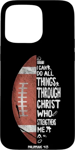 Miniatura 30 de iPhone 13 I can do all things through Christ Philippians 4:13 - Funda de fútbol
