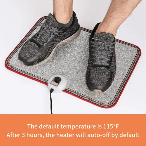 Miniatura 4 de Alfombrillas eléctricas con calefacción debajo del escritorio, calentador de pies calentado - Calentador de dedos de 110 V para oficina y hogar