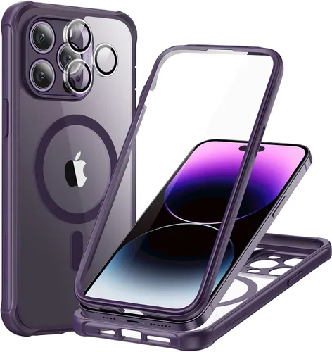 Miniatura 11 de ESR Funda para iPhone 14, compatible con MagSafe, funda de cuerpo completo a prueba de caídas de grado militar con protector de pantalla de vidrio