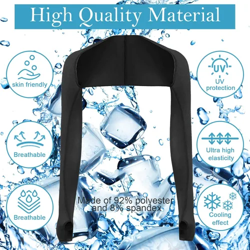 Miniatura 5 de PHOGARY Chal de enfriamiento mangas para brazos, protección solar UV, fundas de brazo cómodas y transpirables anti-UV para mujer