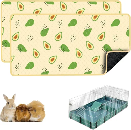 Miniatura 8 de Forro de Jaula para Cobayas, 150x79 cm 2 Pack Ropa Lavable para Cobayas, Impermeable Reutilizable y Antideslizante, Almohadilla Súper Absorbente Gris
