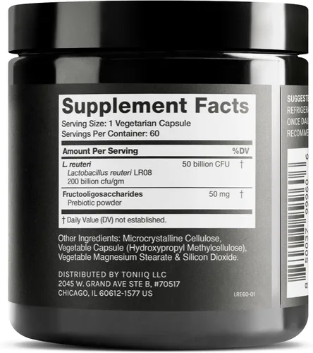 Miniatura 2 de Toniiq 50 mil millones de UFC Lactobacillus Reuteri probiótico 50 mg por porción - Probióticos L Reuteri - Probiótico Lactobacillus Reuteri