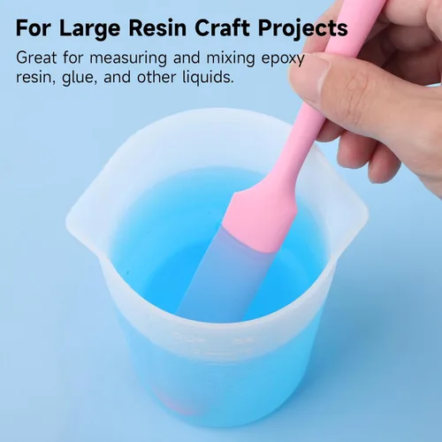 Miniatura 5 de Gartful Vasos medidores de silicona grandes de 15.2 fl oz, vasos de resina reutilizables de 15 onzas para epoxi, moldes de fundición, slime