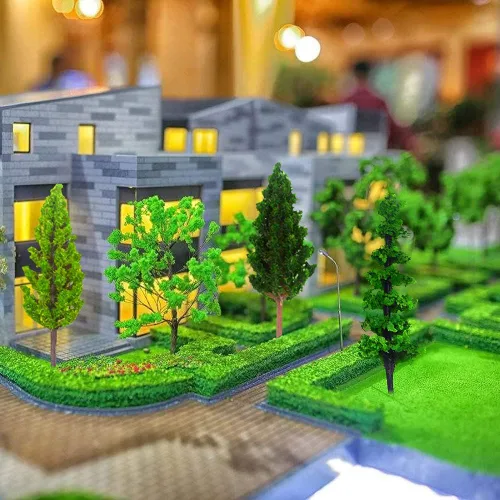 Miniatura 6 de 70pcs Mini modelo árboles tren paisaje mixto miniatura árboles artificial Wargame falso árbol ferrocarril paisaje diorama suministros paisaje