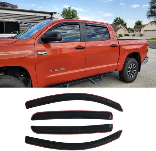 Miniatura 20 de 94751 - Deflector de ventilación de viento original para Toyota 4Runner 1996-2002, 4 piezas de montaje exterior con cinta adhesiva en humo oscuro
